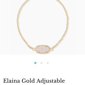 kendra scott elaina rose gold adjustable iridescent drusy